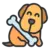 Dog with a bone icon