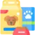Dog food package icon