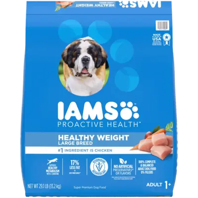 IAMS Proactive Health Adult Large Breed Healthy Weight Control with Real Chicken Dry Dog Food