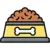 Dog food bowl icon