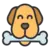 Puppy face with a bone icon