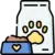 Dog food bag icon