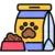 Bag of dog food icon
